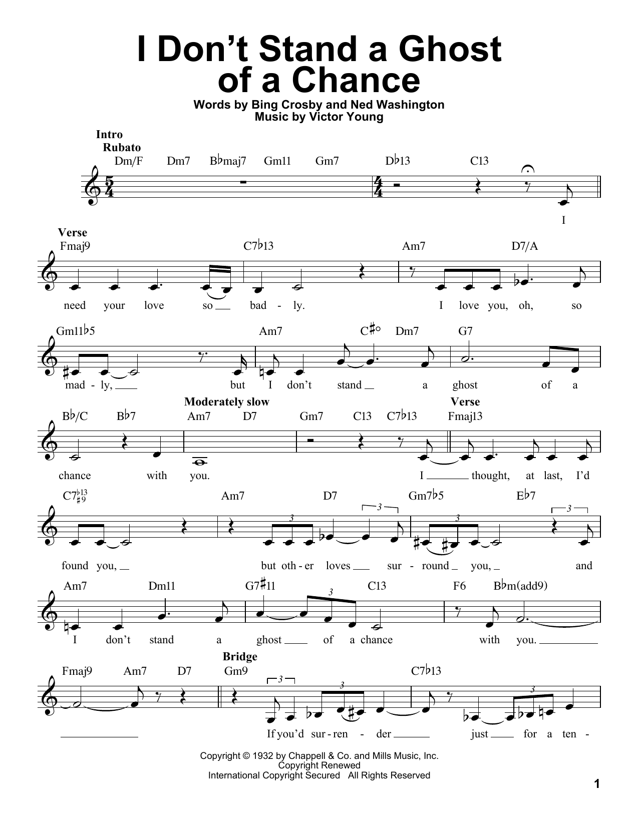 Product picture to: I Don't Stand A Ghost Of A Chance With You - Bing Crosby