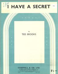 cover: I Have A Secret, Ted Brooks