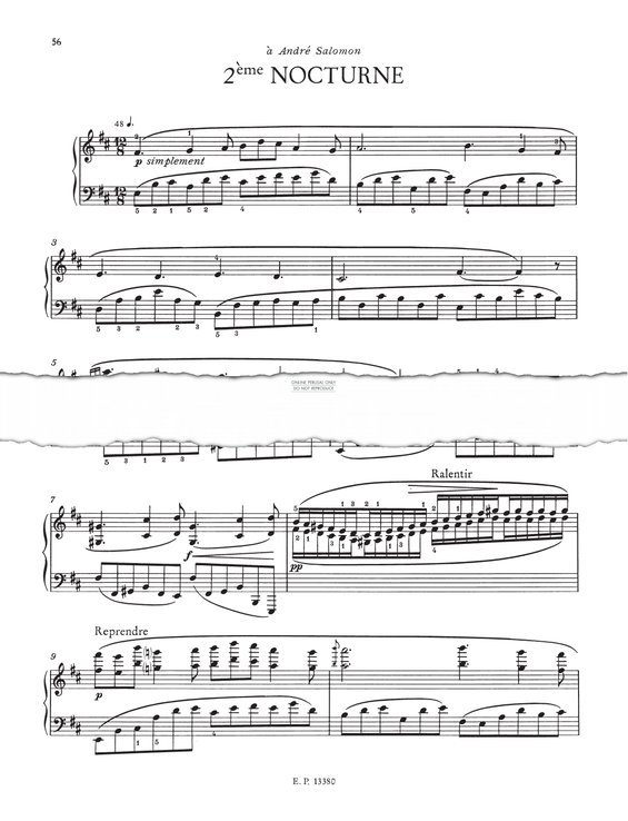 Produktgalerie: Seite 1 von 1 Nocturne No.2, Erik Satie, Klavier