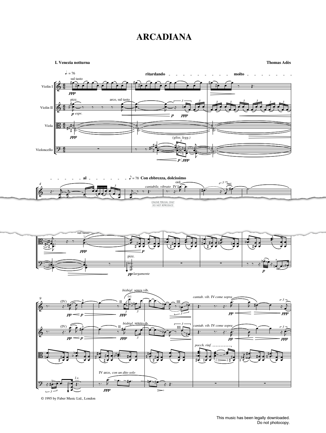 Produktgalerie: Seite 1 von 1 Arcadiana, Thomas Adès, Quartett