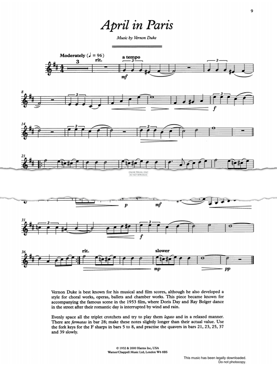 Product gallery: Page 1 of 1 April In Paris, Vernon Duke