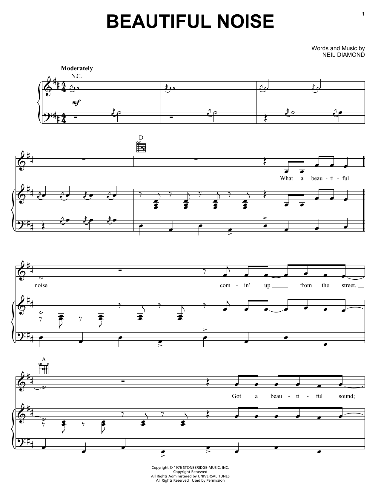 Produktgalerie: Seite 1 von 1 Beautiful Noise, Neil Diamond, Gesang, Gitarre, Klavier