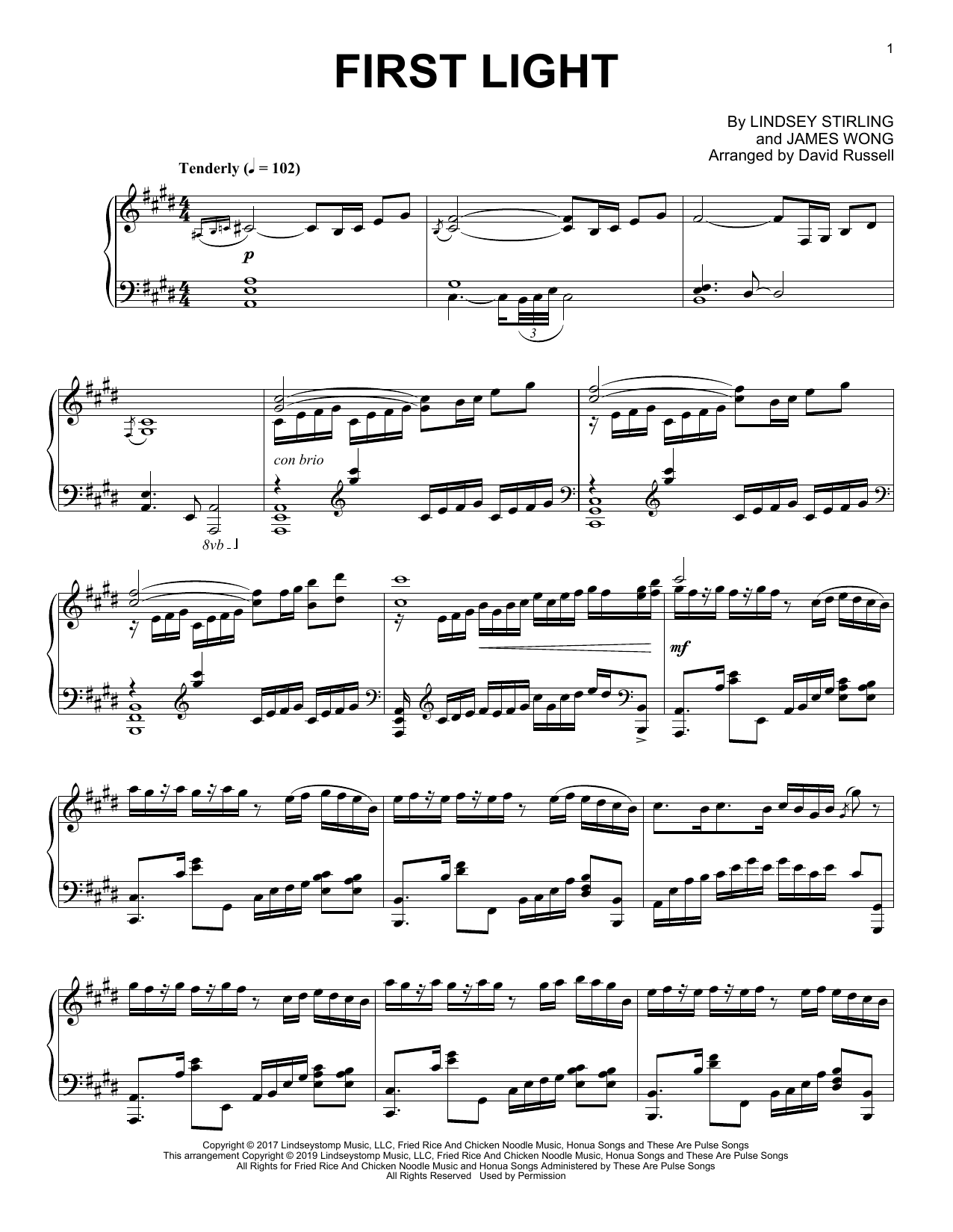 Produktbild zu: First Light (arr. David Russell)