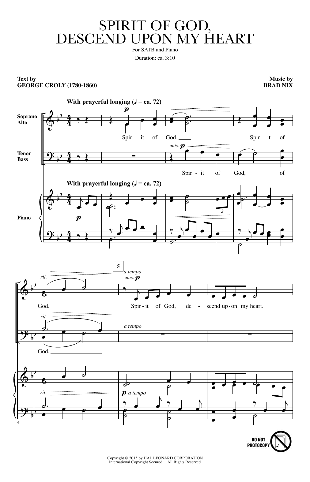 Produktbild zu: Spirit Of God, Descend Upon My Heart