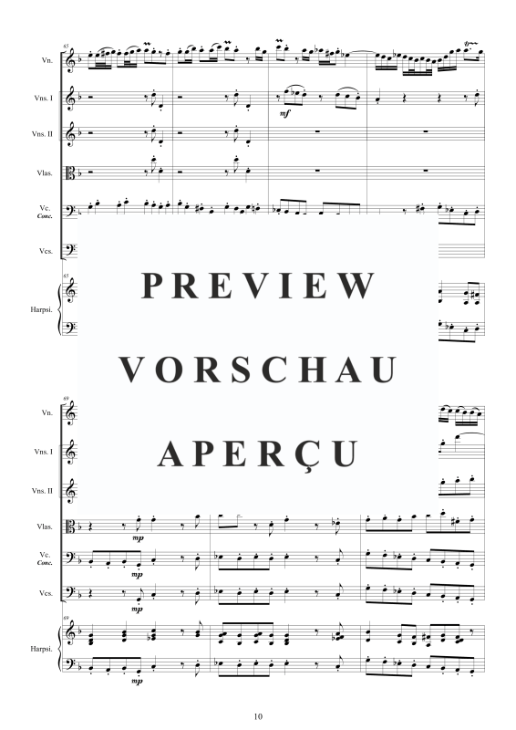 Produktgalerie: Seite 11 von 11 Violin Konzert in F-Dur BWV 1053, , Gemischtes Ensemble Violine, Violoncello, Streicher und Cembalo BC