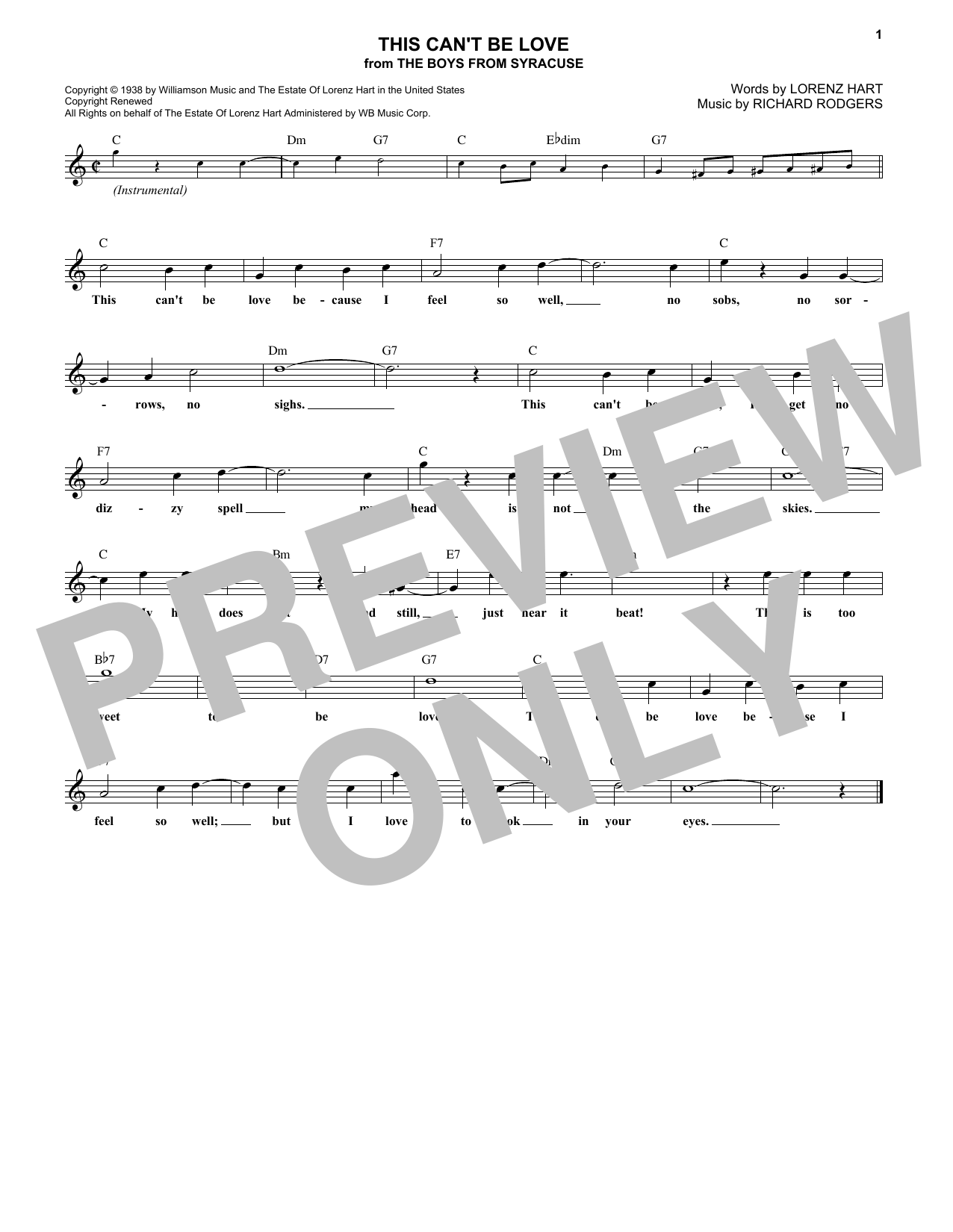 Produktbild zu: This Can't Be Love