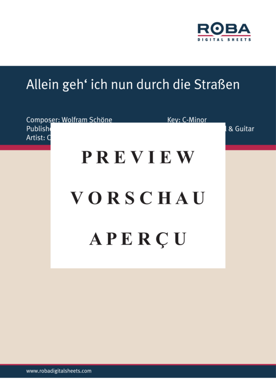 gallery: Allein geh' ich nun durch die Straßen , , (Klavier + Gesang)
