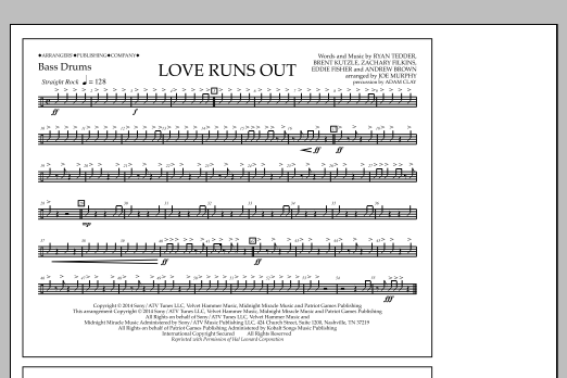 Product picture to: Love Runs Out - Bass Drums