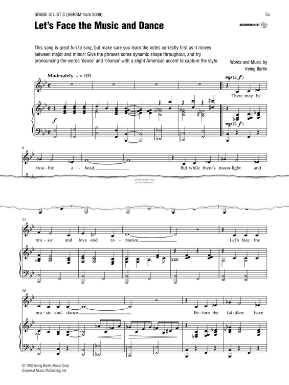 Produktgalerie: Seite 1 von 1 Let's Face The Music And Dance, Irving Berlin, Gesang, Klavier