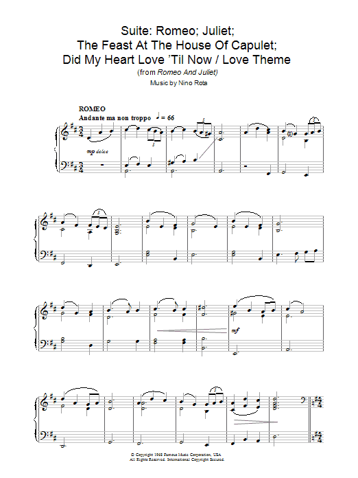 Produktbild zu: Suite: Romeo; Juliet; The Feast At The House Of Capulet; Did My Heart Love 'Til Now / Love Theme