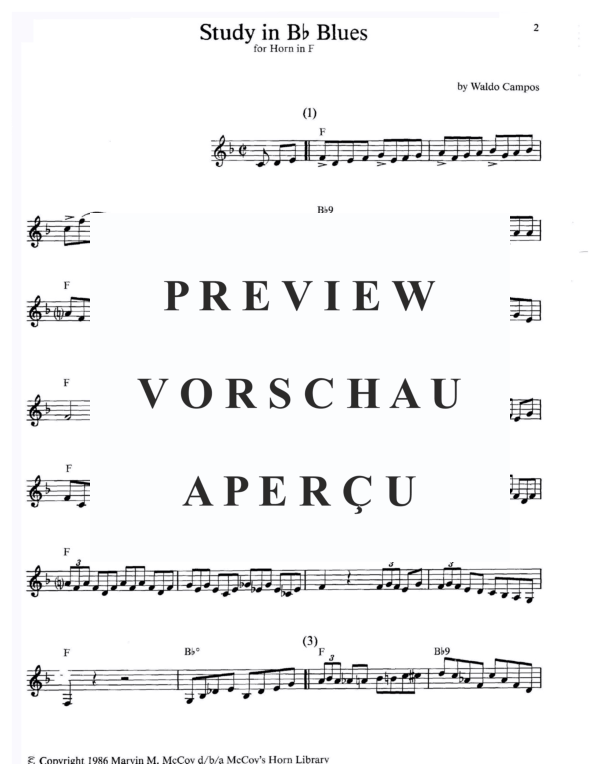 Produktgalerie: Seite 3 von 11 Study in Bb Blues, , Horn Methoden/Studien/Etüden