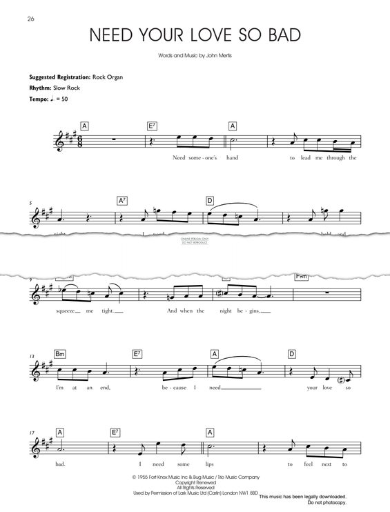 Produktgalerie: Seite 1 von 1 Need Your Love So Bad, Fleetwood Mac, Gesang, Gitarre, Keyboard