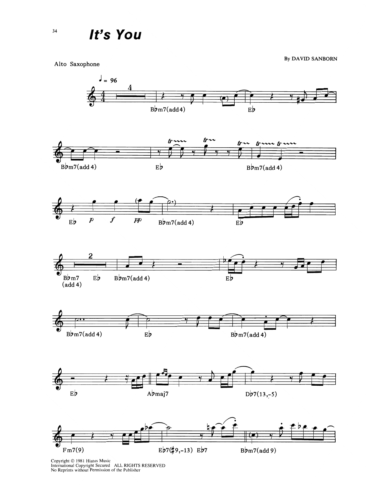 Product gallery: Page 1 of 1 It's You, David Sanborn