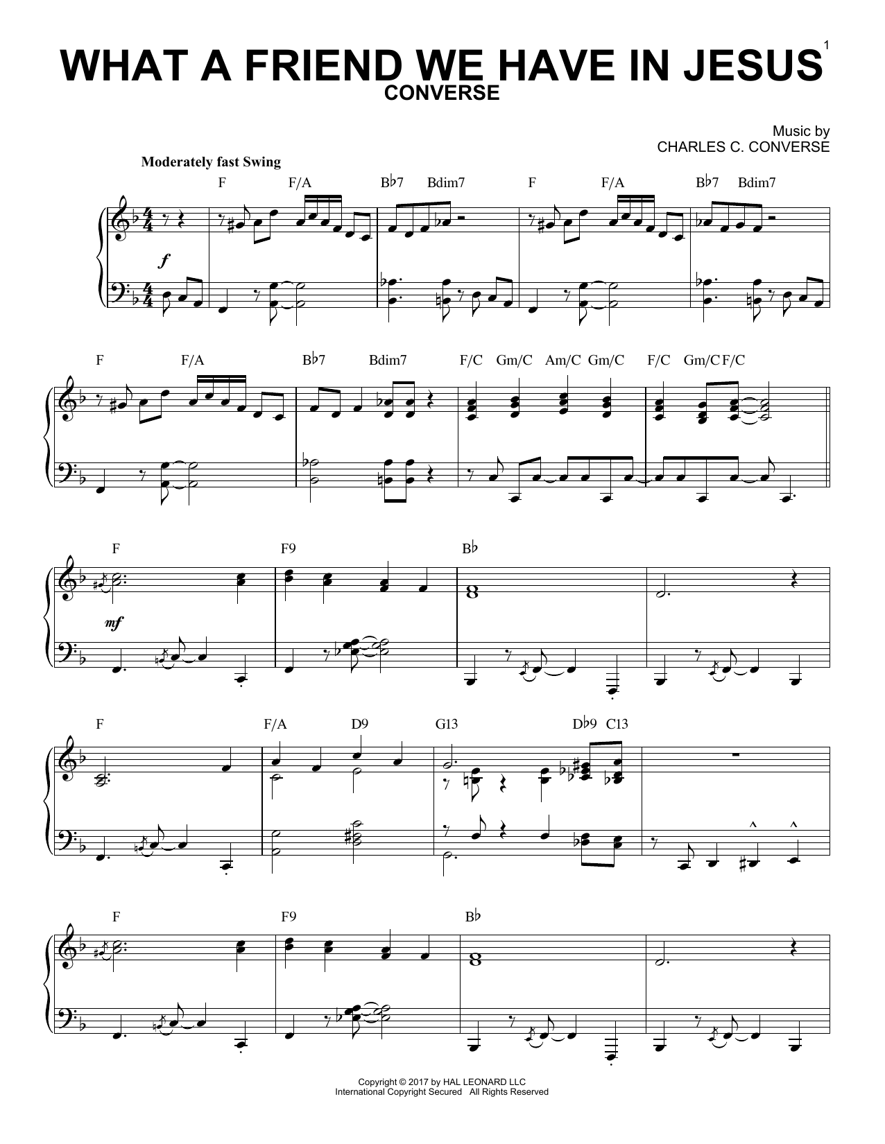 Produktbild zu: What A Friend We Have In Jesus [Jazz version] (arr. Brent Edstrom)
