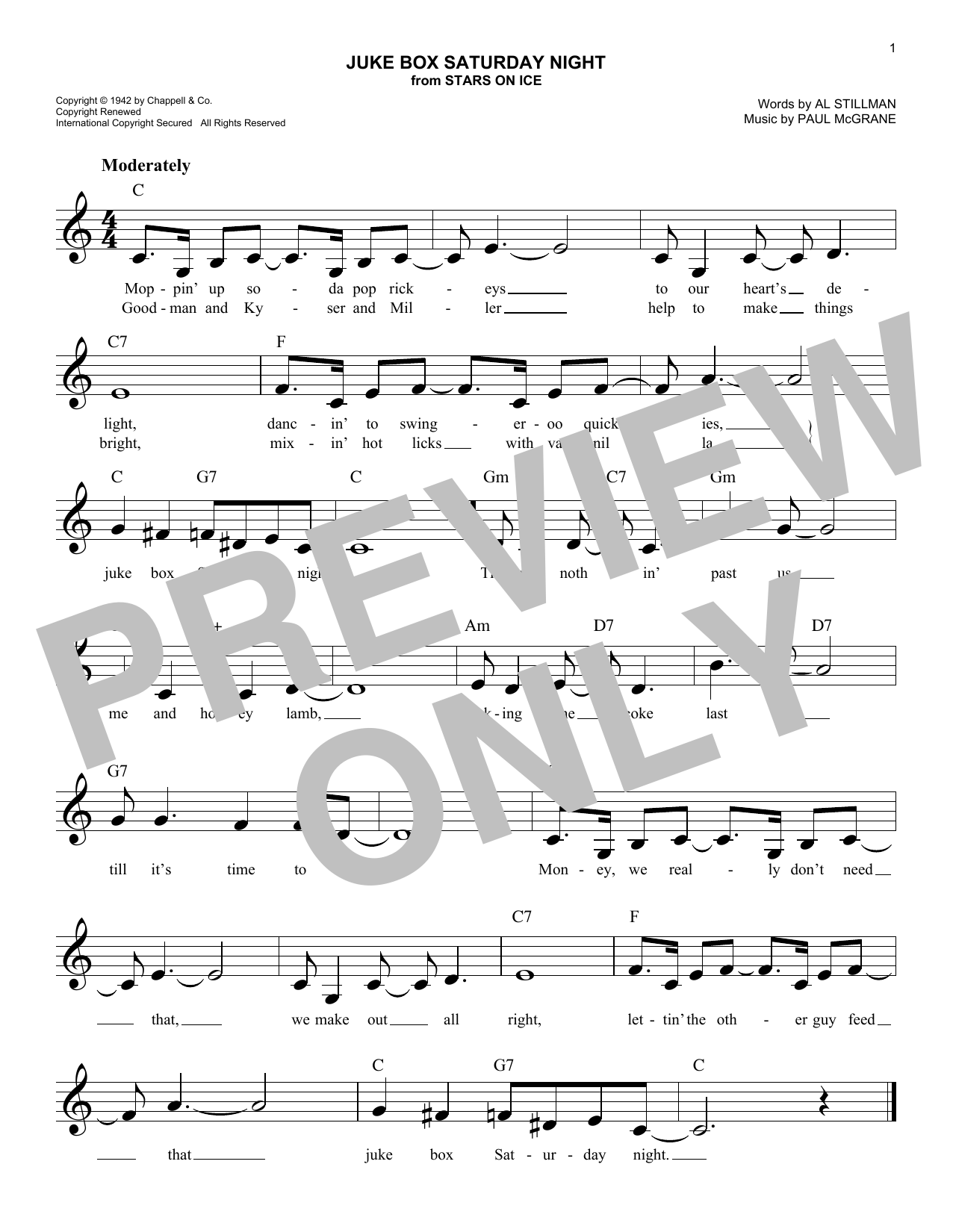 Product gallery: Page 1 of 1 Juke Box Saturday Night, Al Stillman