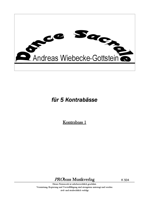 Product picture to: Dance sacrale kanonique