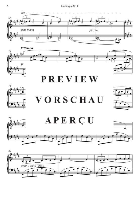 gallery: Arabesque Nr. 1 - aus Deux Arabesques , , (Klavier Solo)