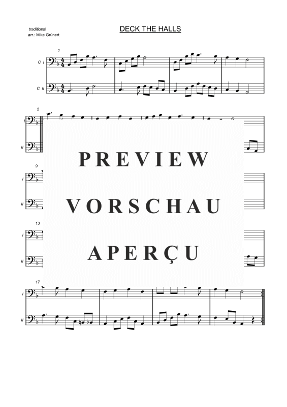 gallery: Carols in Duet, , Duette für 2 Posaunen oder Instrumente in C Bass