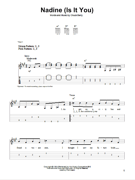 Produktgalerie: Seite 1 von 1 Nadine (Is It You), Chuck Berry, Gitarre
