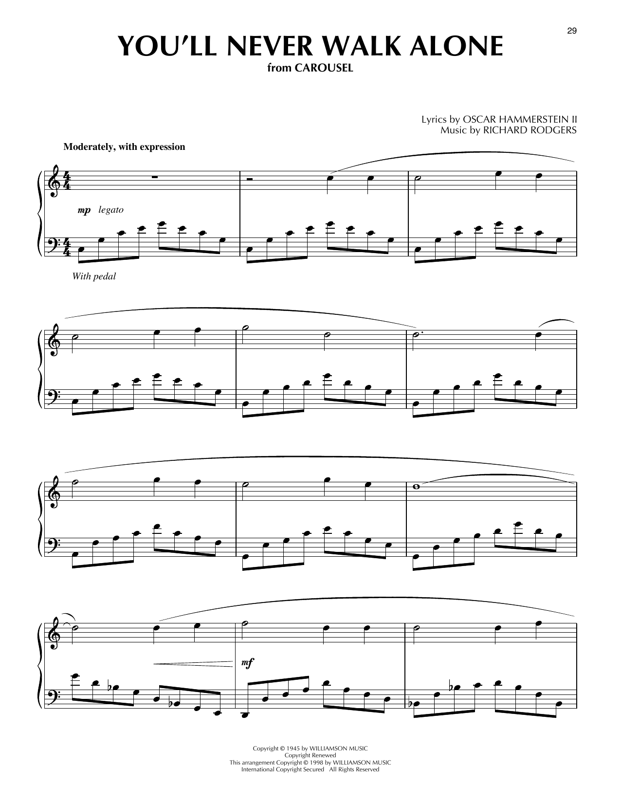Produktbild zu: You'll Never Walk Alone (from Carousel)