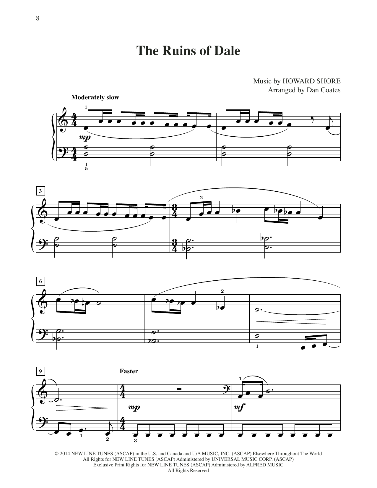 Produktbild zu: The Ruins Of Dale (from The Hobbit: The Battle of the Five Armies) (arr. Dan Coates)