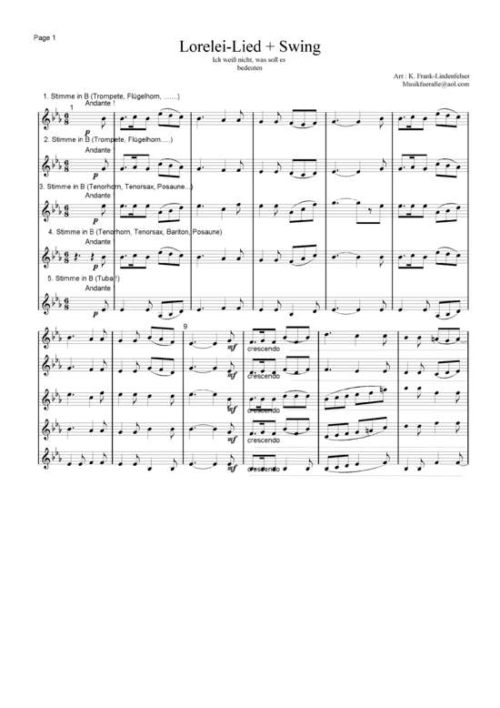 Produktbild zu: Lorelei-Lied + Swing Traditional