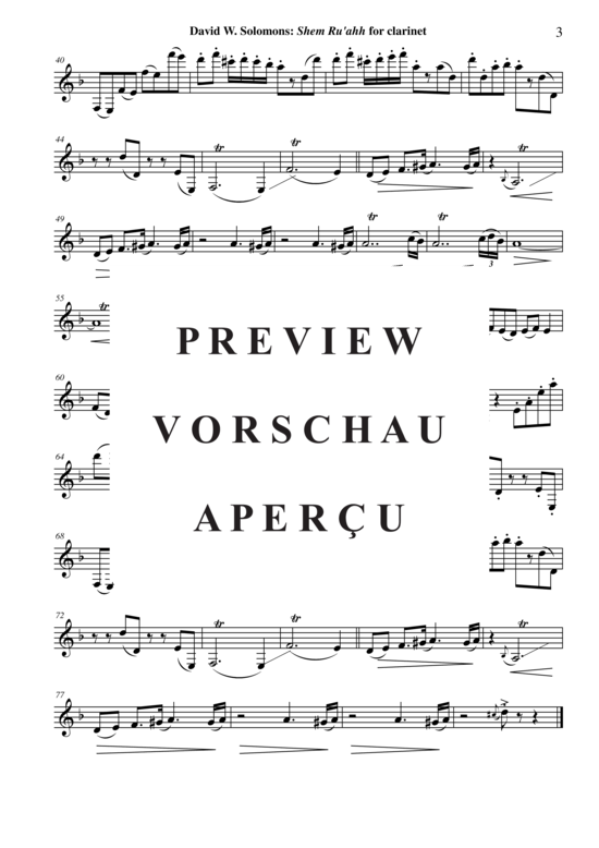 Product gallery: Page 4 of 4 Shem Ru´ahh , , (Klarinette in B Solo)