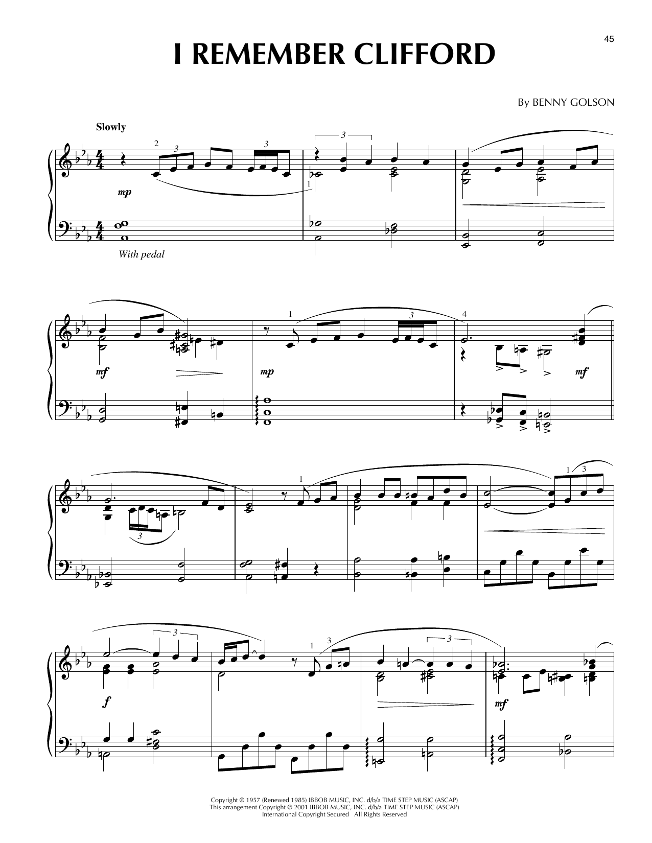 Product picture to: I Remember Clifford (arr. Brent Edstrom)