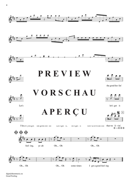 Product gallery: Page 5 of 5 Good Feeling , Flo Rida, Alto Saxophone