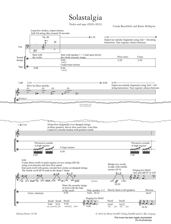 Produktgalerie: Seite 1 von 1 Solastalgia, Carola Bauckholt, Violine