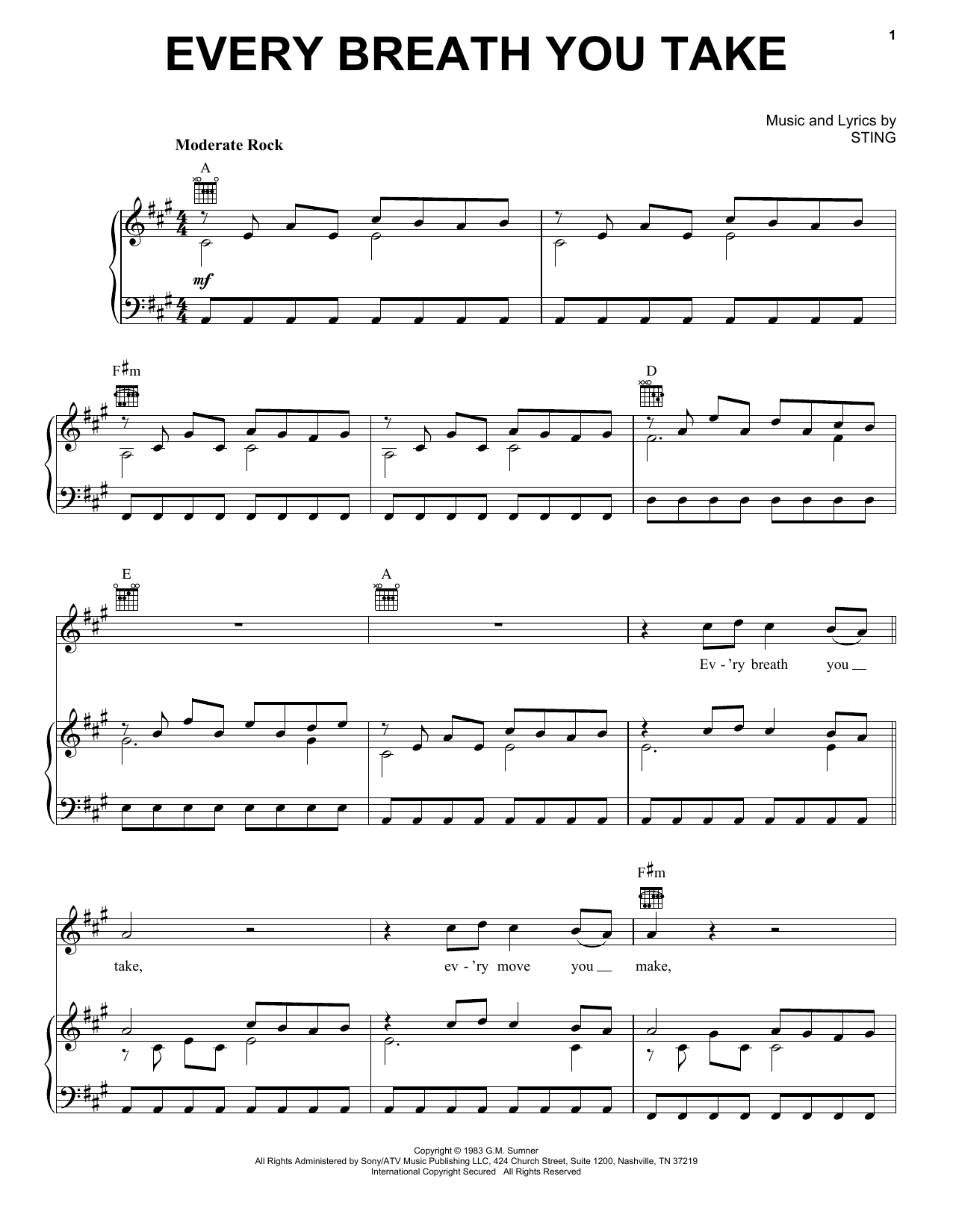 Product picture to:  Every Breath You Take - The Police