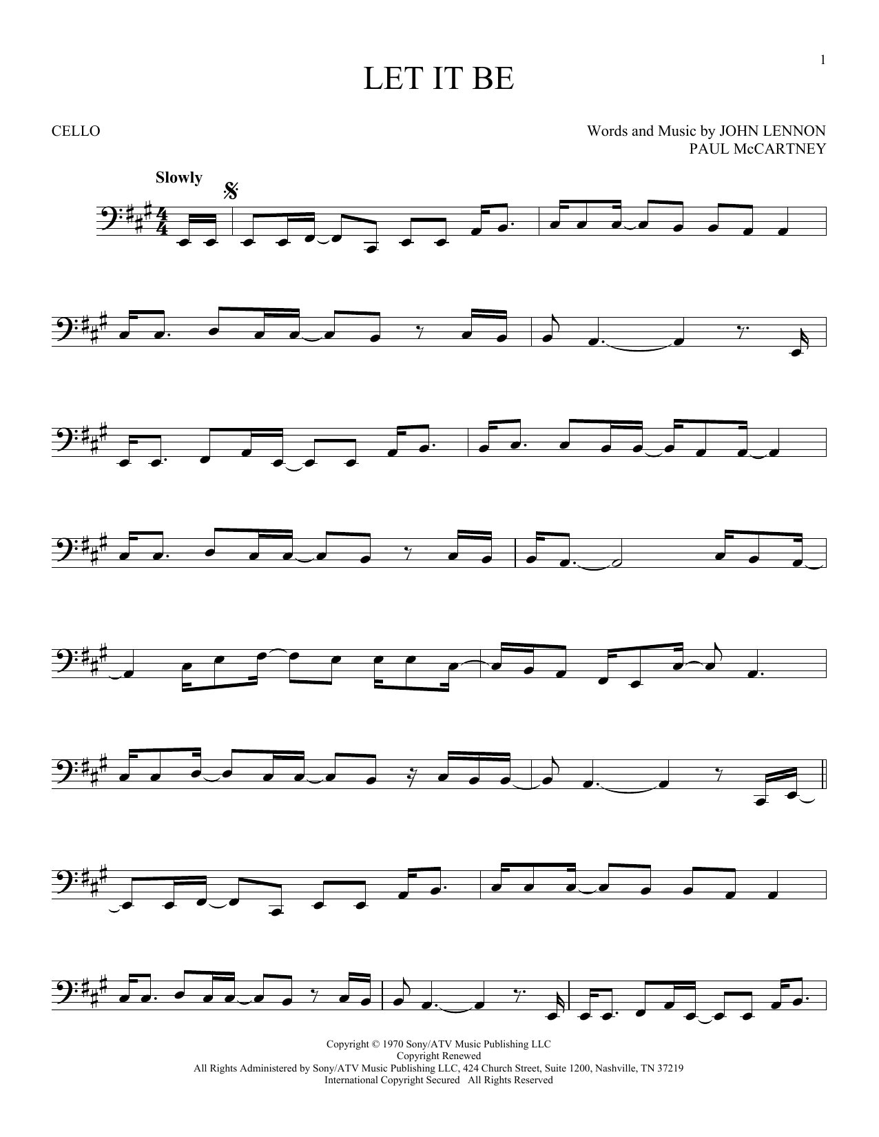 Produktgalerie: Seite 1 von 1 Let It Be, The Beatles, Violoncello