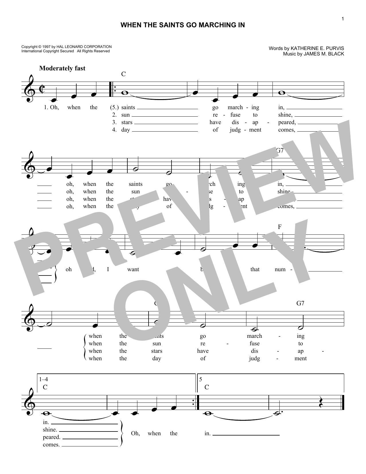 Product gallery: Page 1 of 1 When The Saints Go Marching In, James M. Black