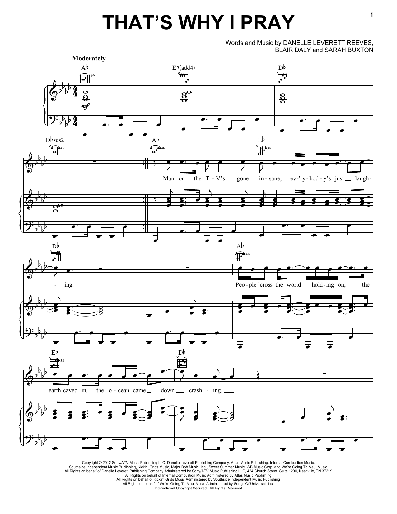 Produktgalerie: Seite 1 von 1 That's Why I Pray, Sarah Buxton, Gesang, Gitarre, Klavier