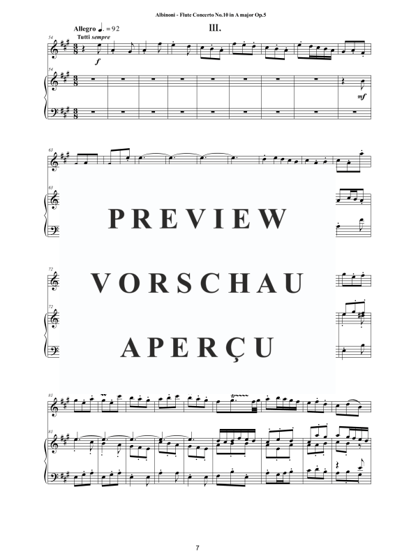 Product gallery: Page 8 of 11 Flute Concerto No.10 in A-Dur Op.5, , Flute and Piano/Harpsichord