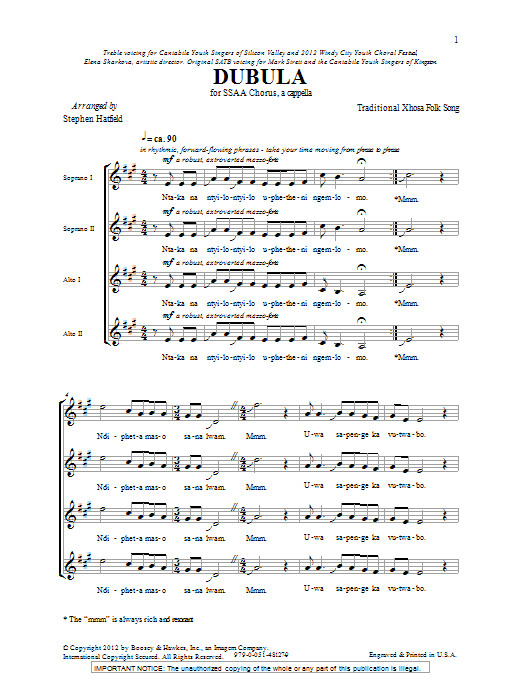 Produktgalerie: Seite 1 von 1 Dubula, Stephen Hatfield, Chor