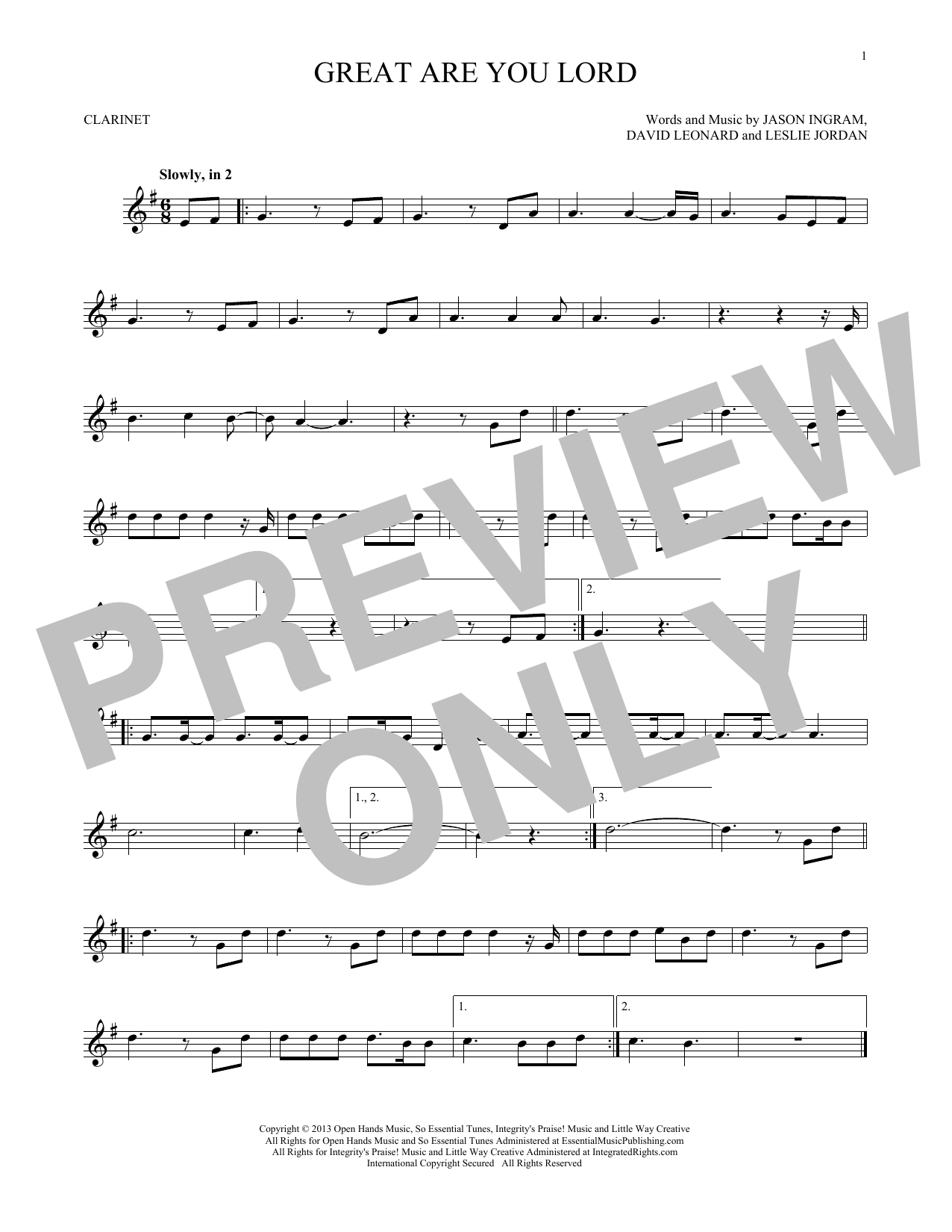 Product gallery: Page 1 of 1 Great Are You Lord, All Sons & Daughters