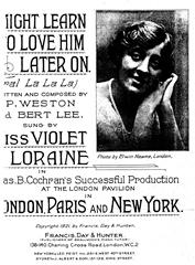 cover: I Might Learn To Love Him Later On (Tra-la-la-la), Violet Loraine