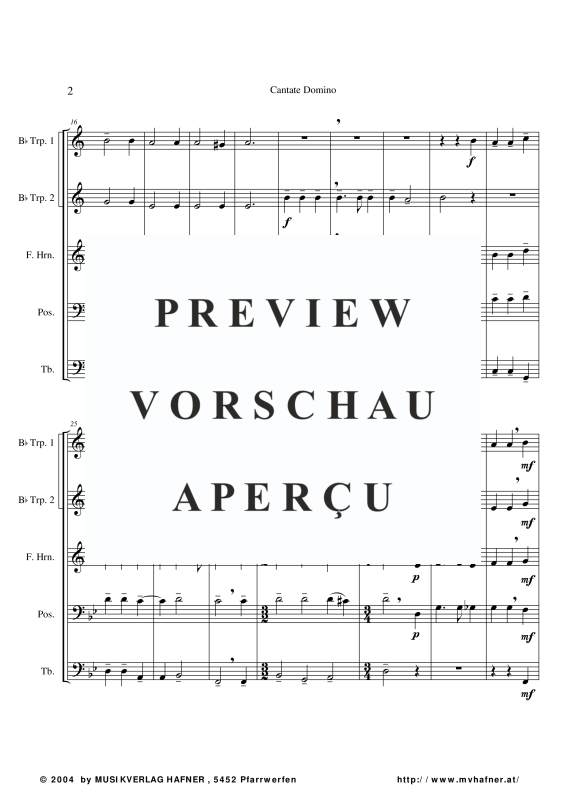 Produktgalerie: Seite 6 von 11 Cantate Domino, , (Blechbläser Quintett)