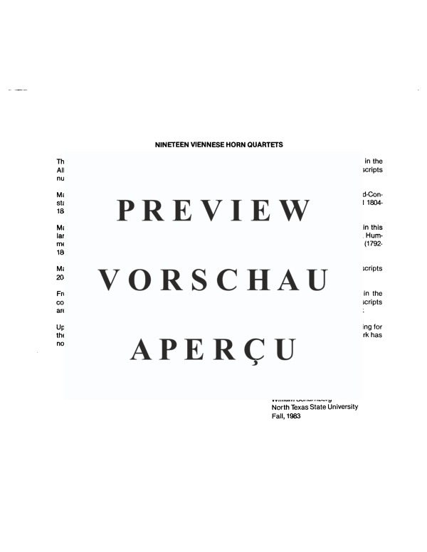 Produktgalerie: Seite 3 von 11 19 Viennese Horn Quartets, Vol. II, , Horn Quartett