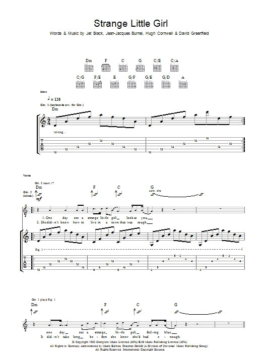 Produktgalerie: Seite 1 von 1 Strange Little Girl, The Stranglers, Gitarre