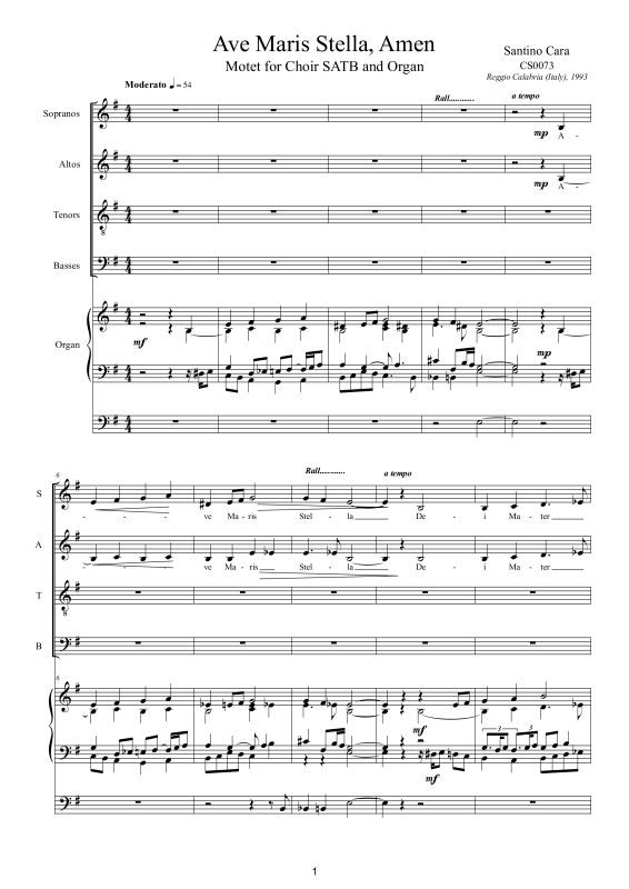 Produktbild zu: Ave Maris Stella, Amen - MotetteSantino Cara