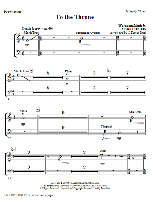 Produktgalerie: Seite 1 von 1 To The Throne - Percussion, J. Daniel Smith, Chor