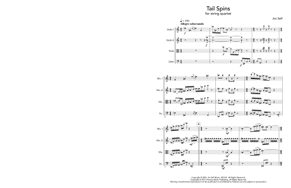 Product gallery: Page 1 of 11 Tail Spins, , (String Quartet)