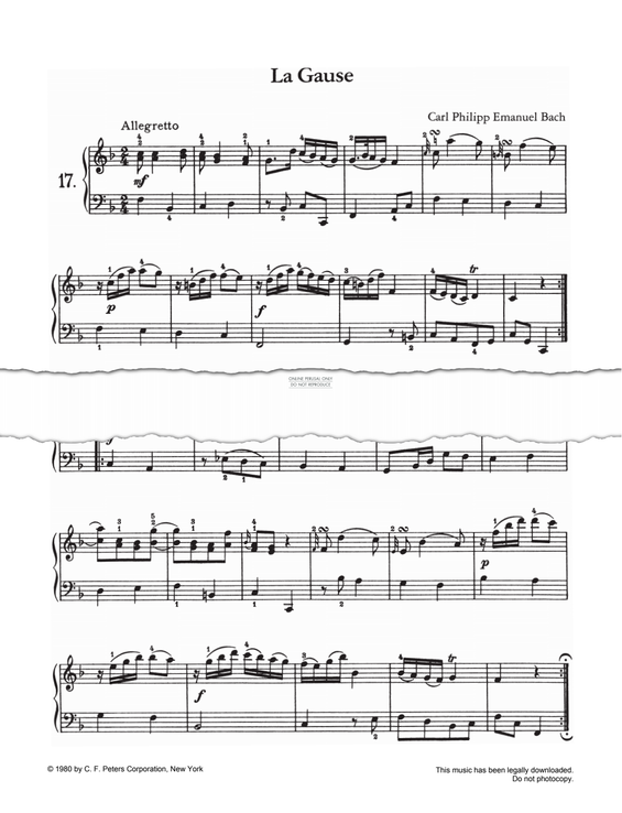 Produktgalerie: Seite 1 von 1 La Gause, Carl Philipp Emanuel Bach, Klavier