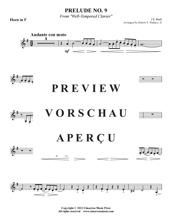 Produktgalerie: Seite 9 von 14 Prelude Nr. 9 , , (Blechbläserquintett)