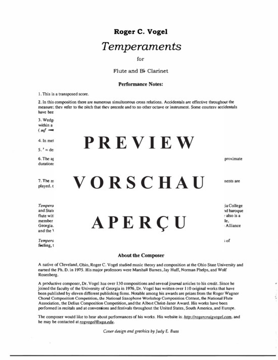 Product gallery: Page 20 of 21 Temperaments , , (flute and clarinet in Bb)
