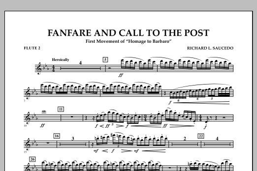 Product picture to: Fanfare and Call to the Post - Flute 2