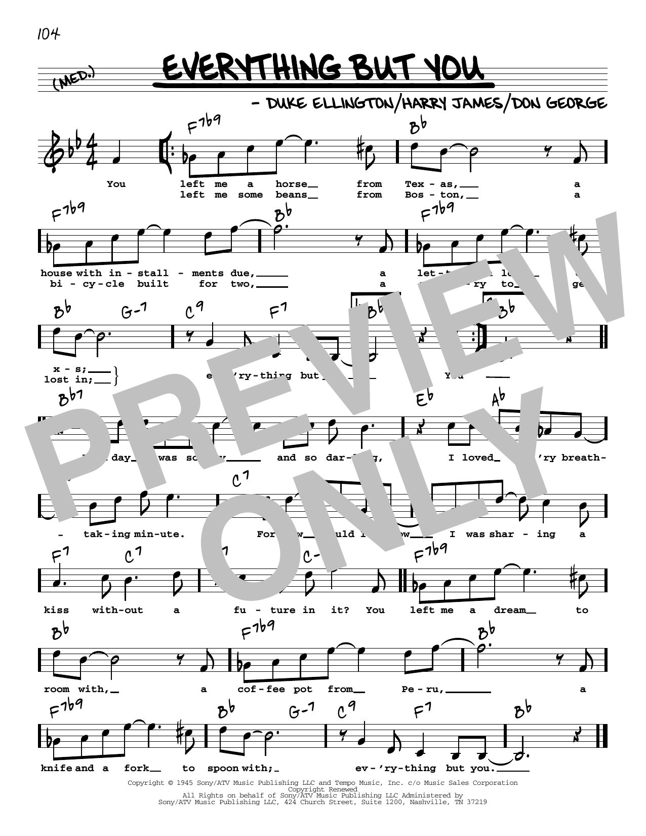 Produktbild zu: Everything But You (High Voice)
