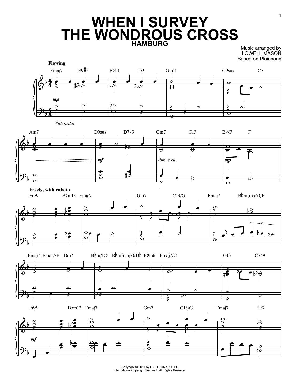 Product picture to: When I Survey The Wondrous Cross [Jazz version]
